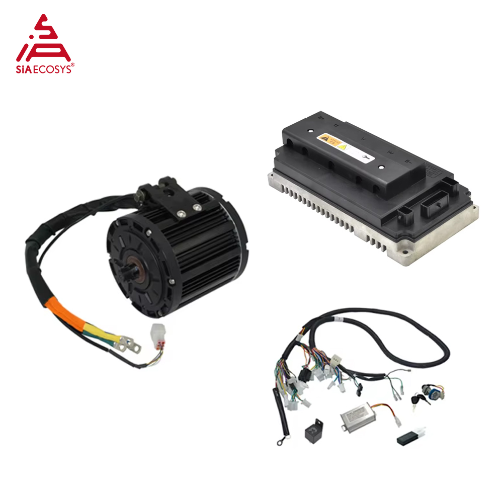 Mid Drive Motor Kit 72V 3000W - QSMOTOR QS138 V1 3000W（定格出力）、5000W（連続出力）の中置モーター駆動システムキット。72V、最高速度100km/h。ベルト/スプロケット式。Votol EM150SPコントローラー搭載。