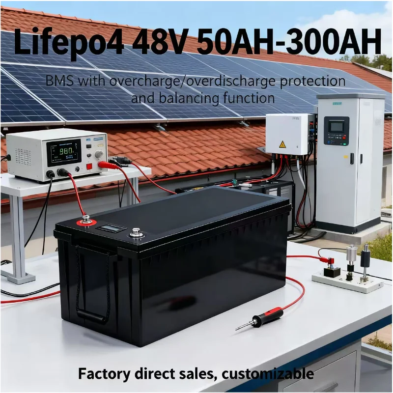 72V 60Ah Lifepo4 Battery Pack - 48V LiFePO4 バッテリーパック 50/100/150/200/300Ah - Bluetooth