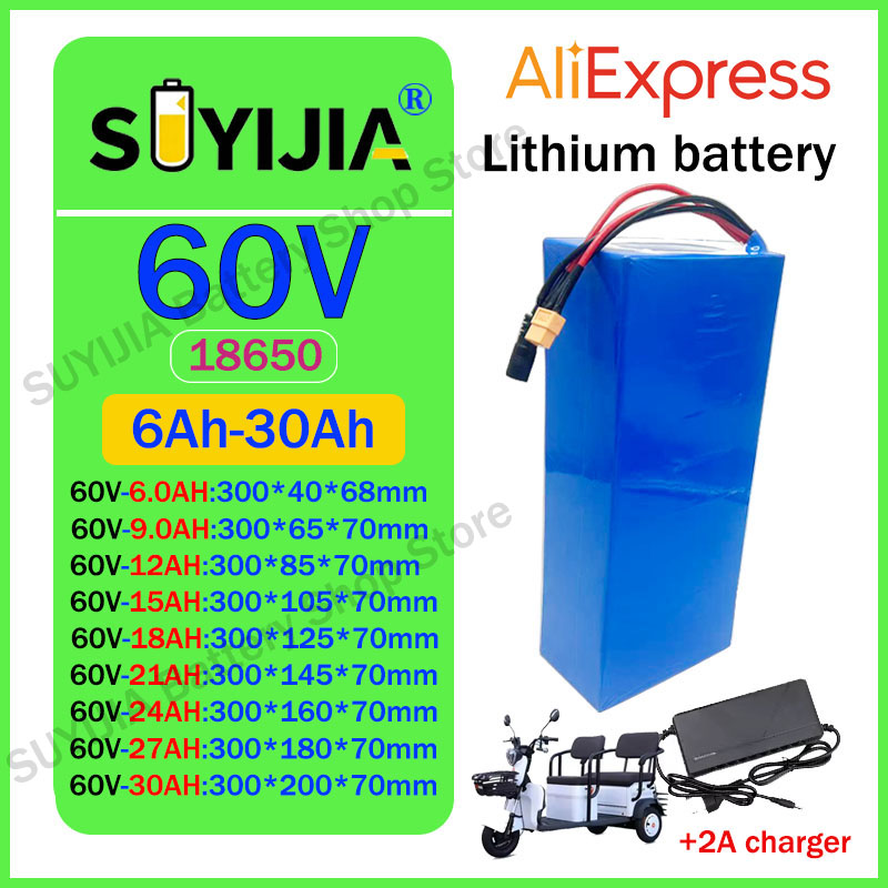 新しい 60V 16S2P-10P/6Ah-30Ah リチウ - 60V 30Ah Electric Scooter Battery のレビューと価格
